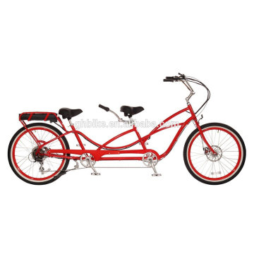 36V 400W Lithium Battery Two Seat Pedal E-Bike for Sale Tandem Bike